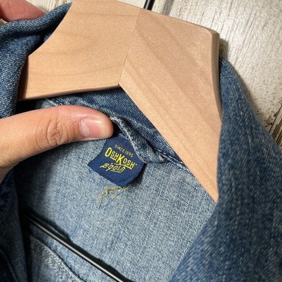 Vintage OshKosh Bgosh Denim Snap Button Jacket Collared Boxy Womens Size‎ Large - Picture 3 of 6